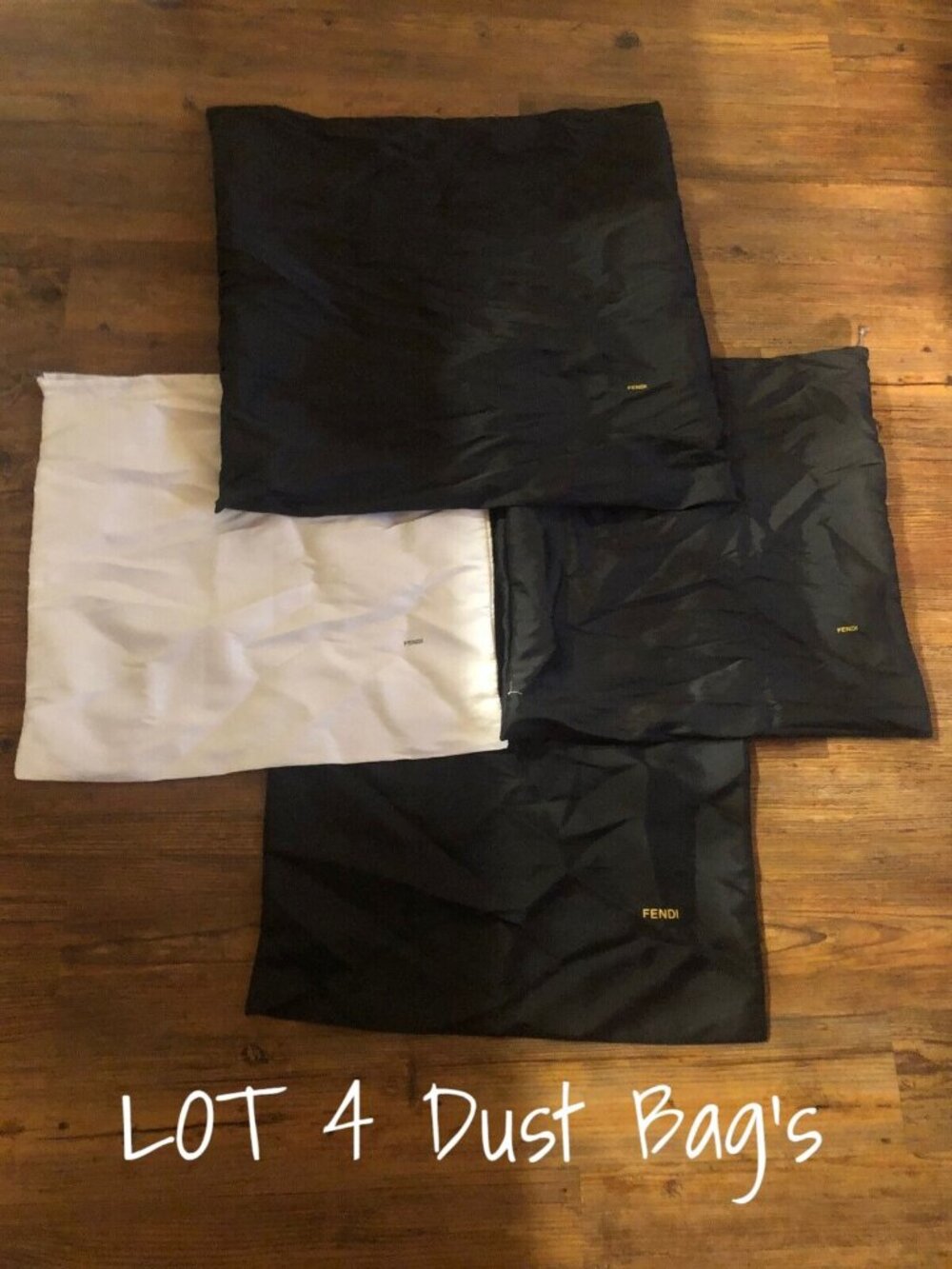 Fendi Drawstring Dust Bag Set - 4 New Tote Bag Storage Bags for Protection